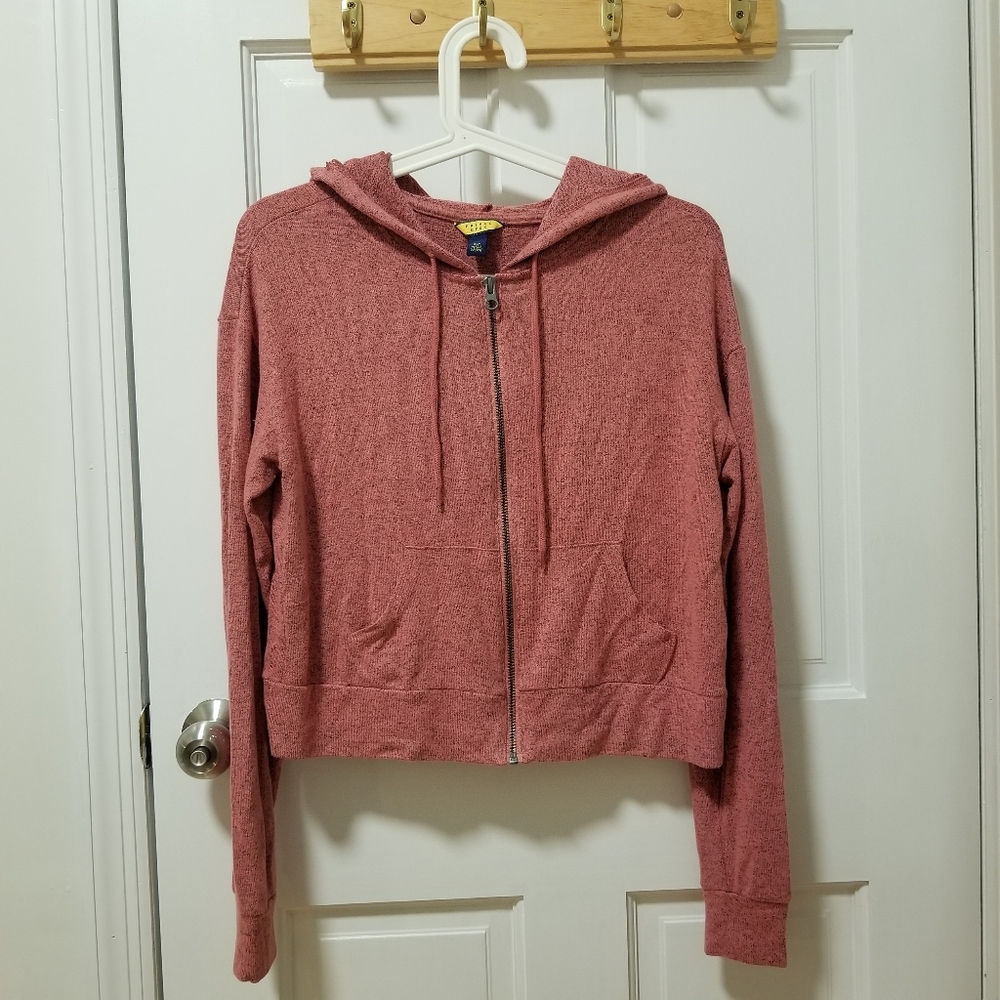 ♠ Prince & Fox Pink Cropped Light Hoodie Women S/P